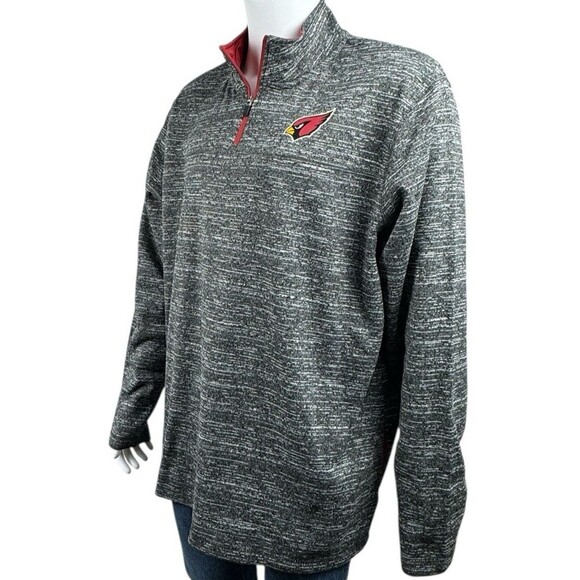 Arizona Cardinals Mens 2XL Gray NFL Team Apparel 1/4 Zip Pull Over Sweater XXL - Picture 9 of 9